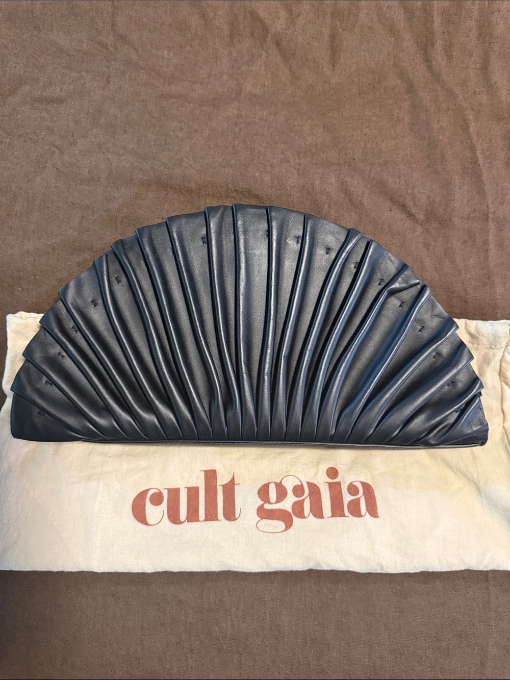 Cult Gaia - Nala Clutch in Black Leather